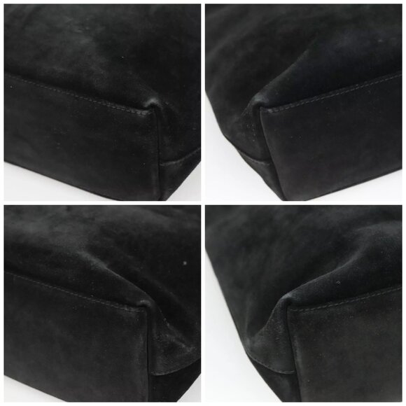 GUCCI Hand Bag Suede Black 002 2113 0475 Auth - Picture 15 of 16